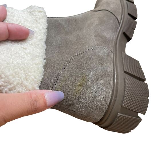 Blondo Plaka Waterproof Faux Fur Boot Dark Taupe Bootie, Size 7.5 - Picture 7 of 11